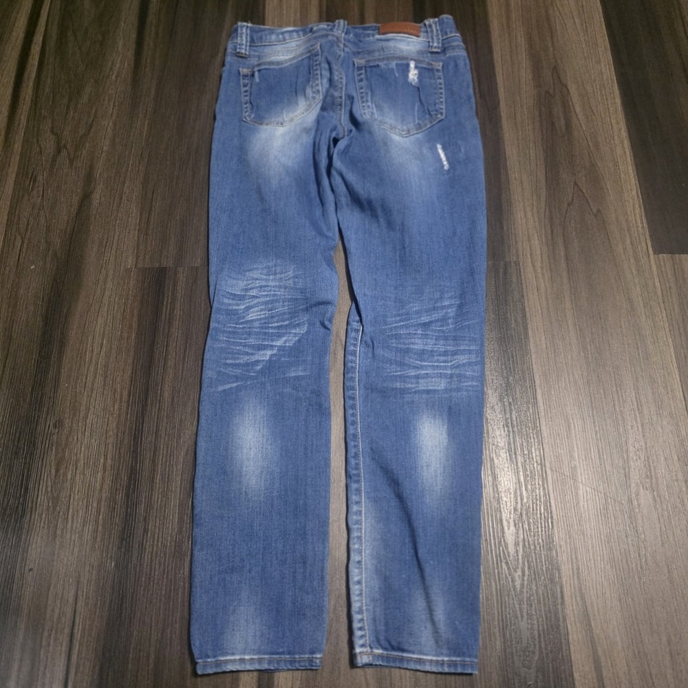 Hydraulic Premium Skinny Jeans Size 3/4 Distressed Ripped Blue Denim Low Rise... - Picture 5 of 9
